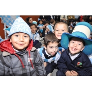 Festejos por el Día de la Bandera con los niños de Jardín